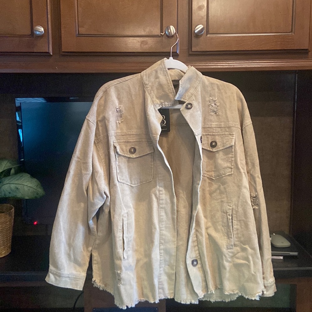 Tan corduroy oversized jacket